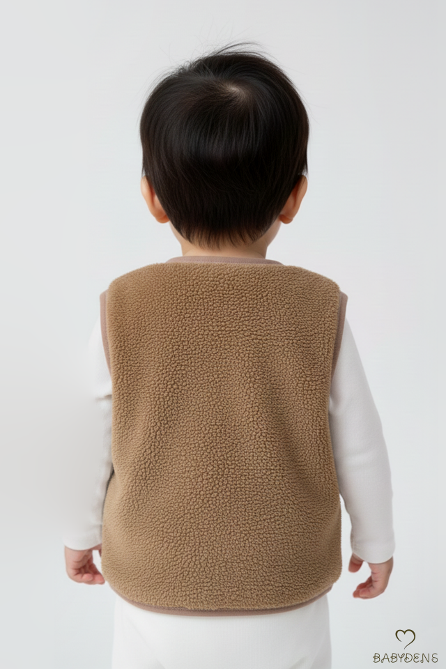 3’lü Welsoft Yelek Seti Erkek Bebek Çocuk Kışlık Peluş Yumuşak Çıtçıtlı Bebek Yeleği (6-36 Ay)