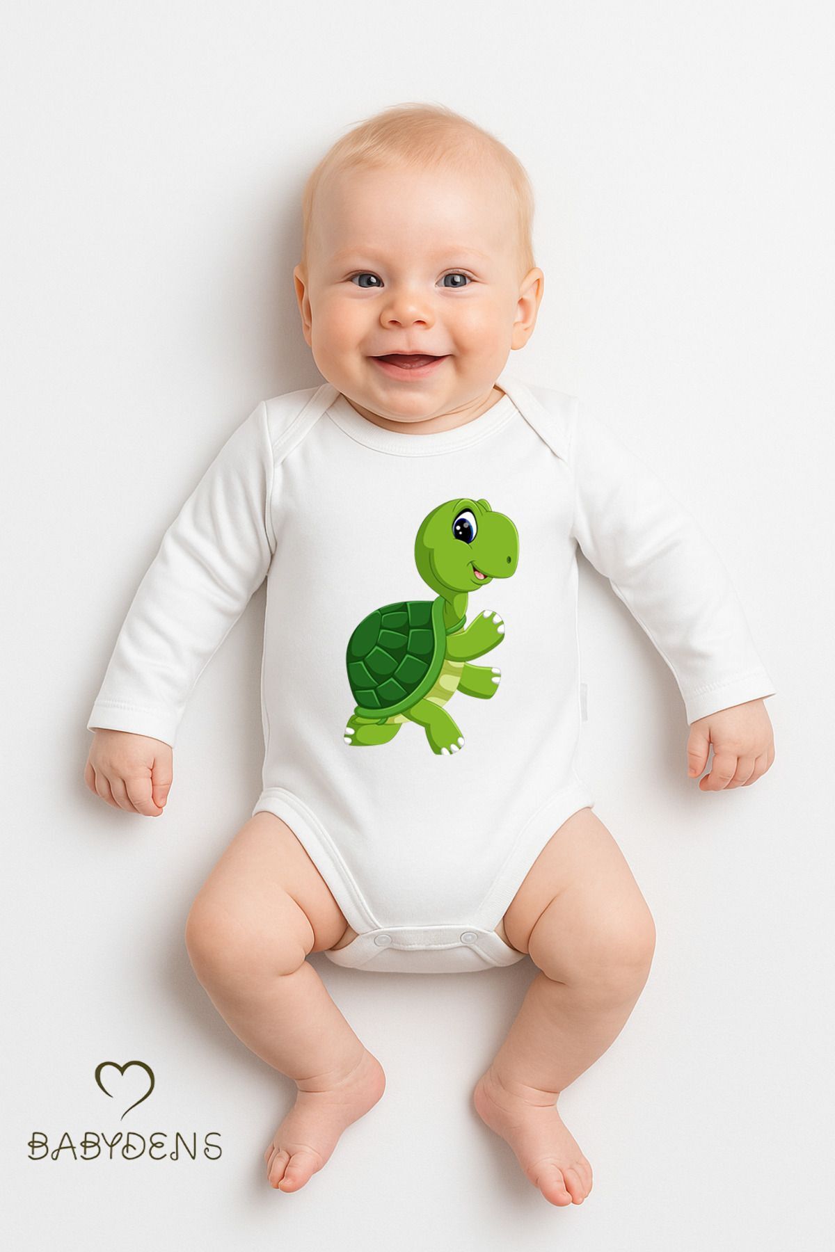 Sevimli Hayvan Figürlü %100 Pamuk Uzun Kollu Çıtçıtlı Bebek Body Rahat Kalıp, Sevimli Desenli Zıbın