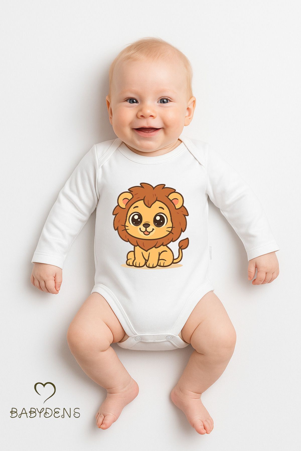 Sevimli Hayvan Figürlü %100 Pamuk Uzun Kollu Çıtçıtlı Bebek Body Rahat Kalıp, Sevimli Desenli Zıbın