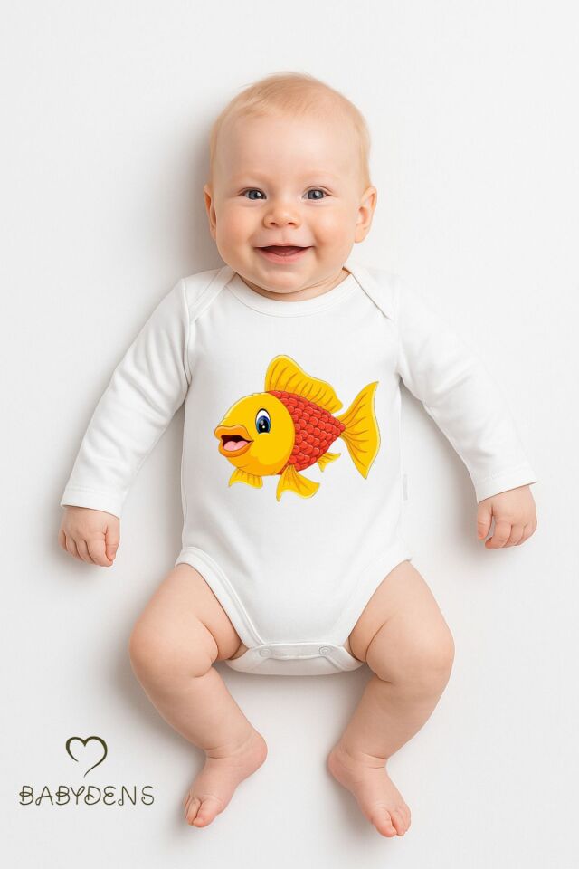 Sevimli Hayvan Figürlü %100 Pamuk Uzun Kollu Çıtçıtlı Bebek Body Rahat Kalıp, Sevimli Desenli Zıbın