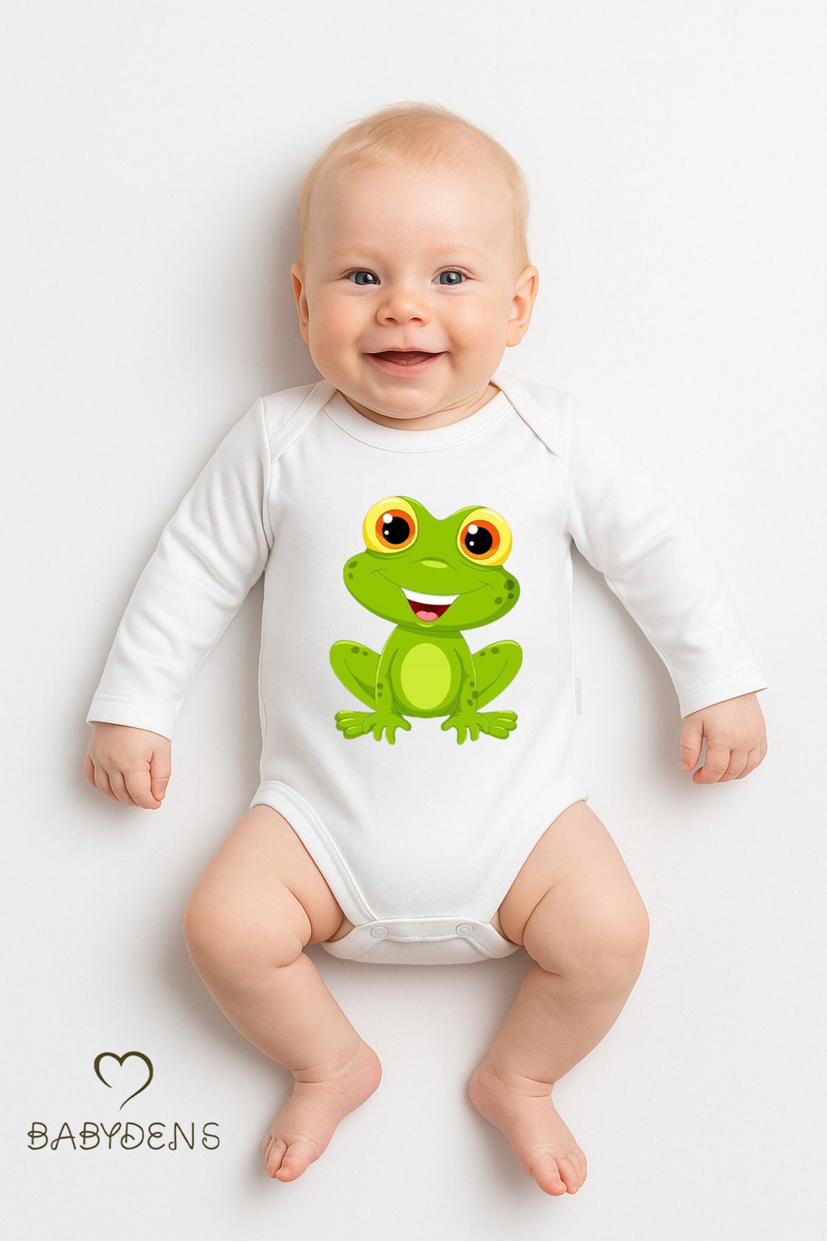 Sevimli Hayvan Figürlü %100 Pamuk Uzun Kollu Çıtçıtlı Bebek Body Rahat Kalıp, Sevimli Desenli Zıbın