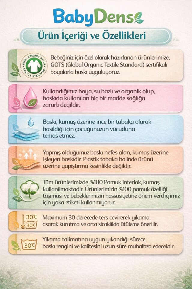 İlk Dişim Çıktı Baskılı Kısa Kol Bebek Body %100 Pamuk Unisex Diş Buğdayı Konsept Çıtçıtlı Zıbın