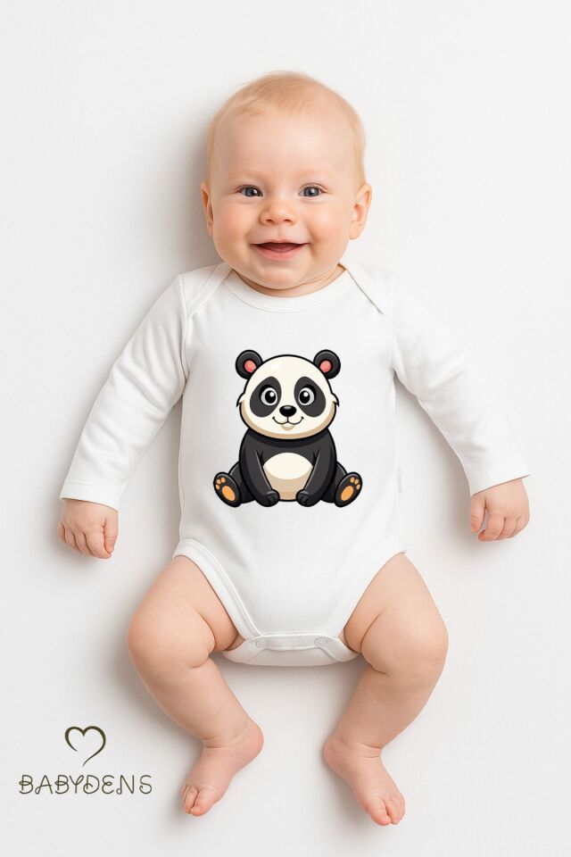 Sevimli Hayvan Figürlü %100 Pamuk Uzun Kollu Çıtçıtlı Bebek Body Rahat Kalıp, Sevimli Desenli Zıbın