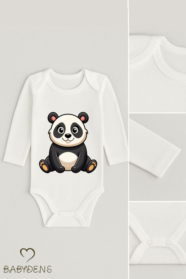 Sevimli Hayvan Figürlü %100 Pamuk Uzun Kollu Çıtçıtlı Bebek Body Rahat Kalıp, Sevimli Desenli Zıbın